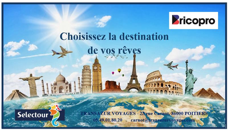 Choisissez la destination de vos rêves avec Selectour.